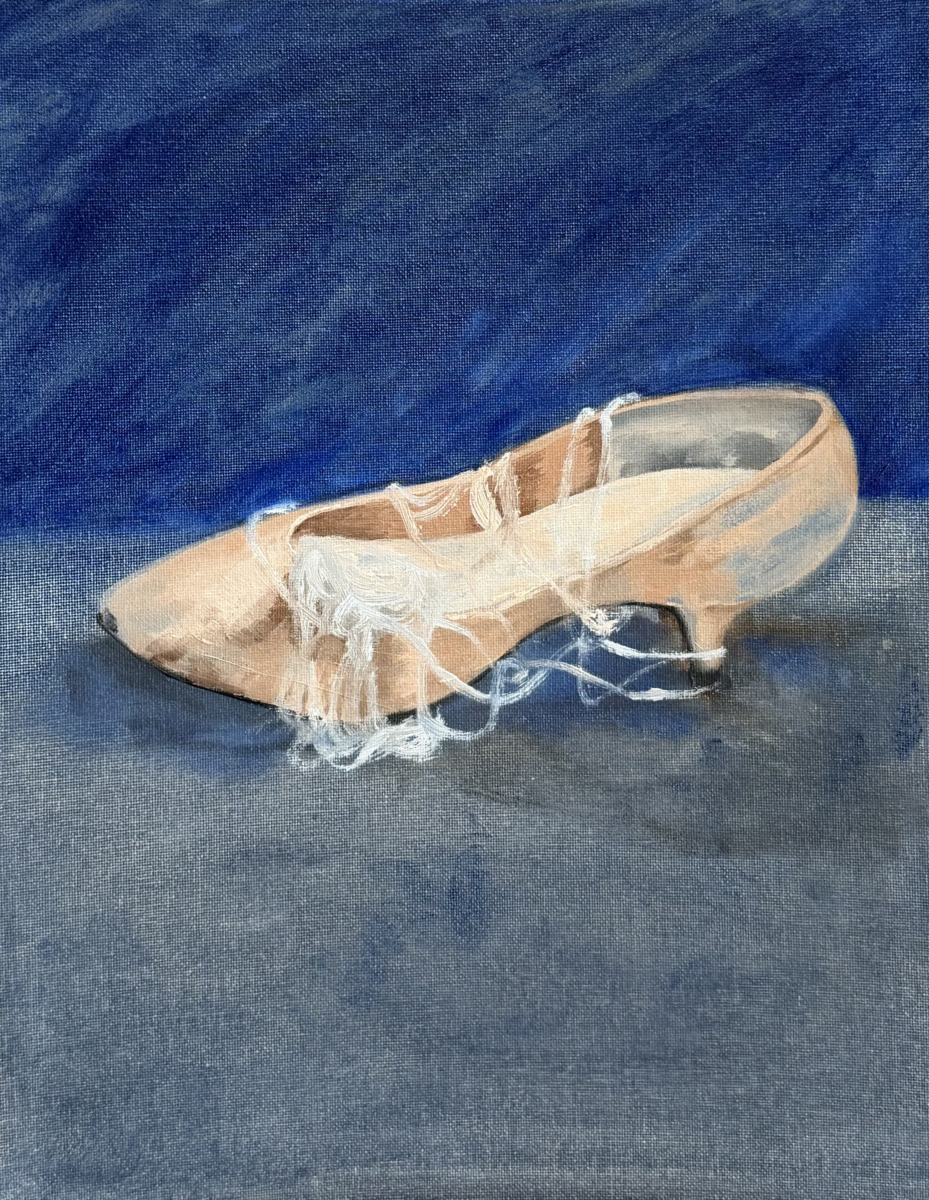 Still Life in White, Ultramarine, and Burnt Umber